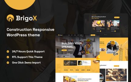Brigox - İnşaat Elementor WordPress Teması