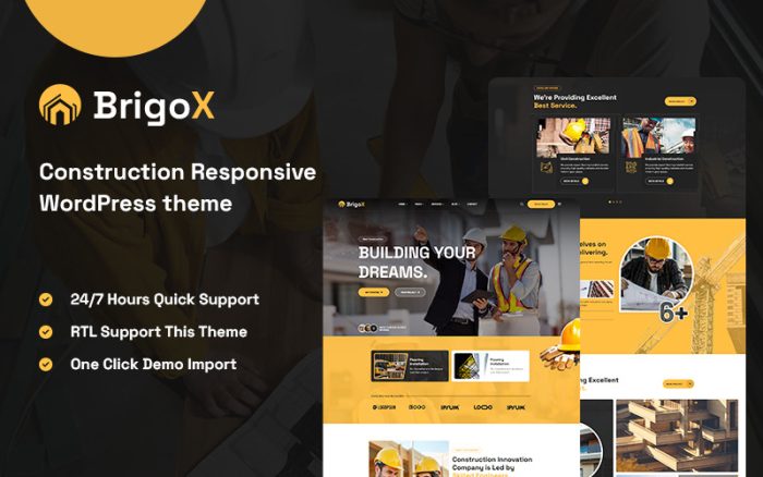 Brigox - İnşaat Elementor WordPress Teması