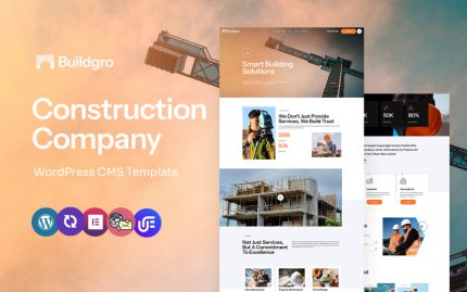 Buildgro - Mimarlık ve İnşaat Şirketi Çok Amaçlı WordPress Elementor Teması