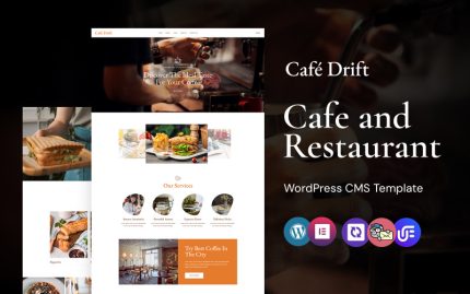 Cafe-Drift - Kafe ve Restoran WordPress Elementor Teması