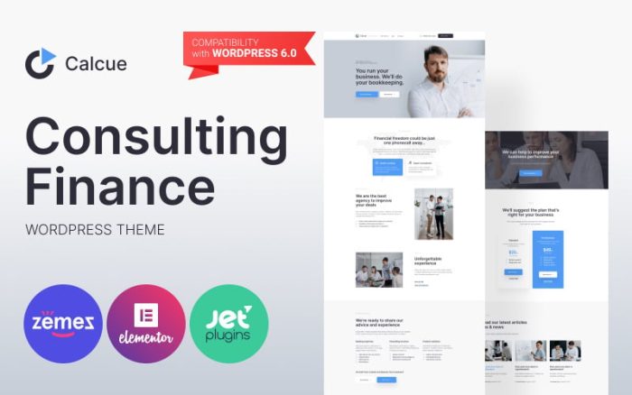Calcue - Danışmanlık Finansmanı WordPress Teması