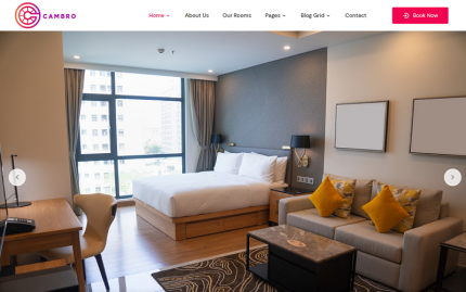 Cambro - Otel, Tatil Köyü, Motel Elementor WordPress Teması