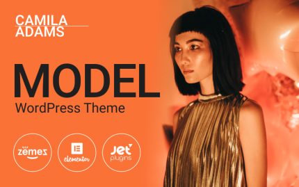 Camila Adams - Canlı ve Mobil Uyumlu Erkek Modeli web sitesi WordPress Teması