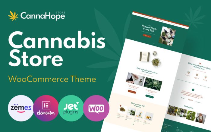 CannaHope - Tıbbi Marihuana ve Cannabis WooCommerce Teması