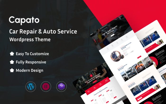 Capato - Araba Tamiri ve Otomobil Hizmetleri WordPress Teması
