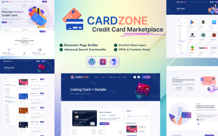 CardZone - Kredi Kartı Ortaklık Pazarı Elementor WooCommerce WordPress Teması