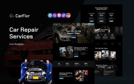 CarFixr - Araba Tamir Hizmetleri Çok Amaçlı Mobil Uyumlu WordPress Teması