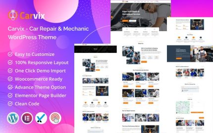Carvix - Araba Tamiri ve Mekanik WordPress Teması