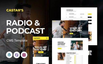 Castar's - Radyo Ve Prodcast Çok Amaçlı Mobil Uyumlu WordPress Teması