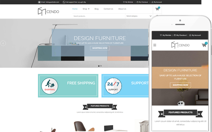 Cendo - Modern Mobilya Mağazası WooCommerce Teması