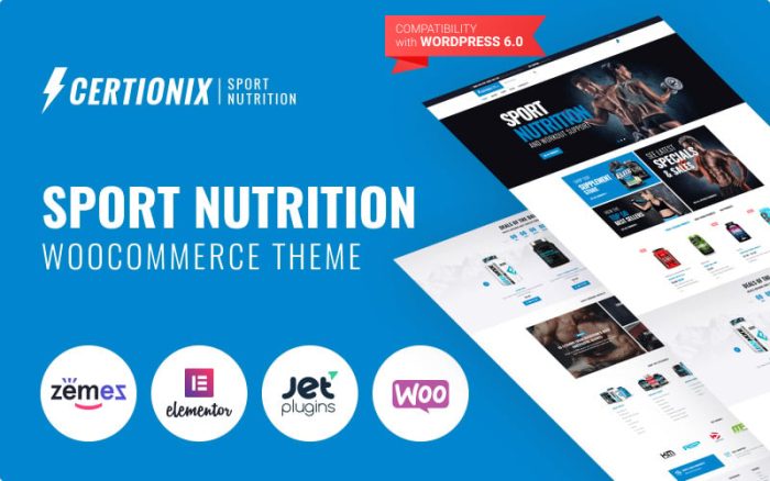 Certionix - Spor Beslenme WooCommerce Elementor Teması