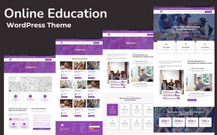 Çevrimiçi Eğitim - Okul, Kolej, Üniversite ve Çevrimiçi Kurs Eğitimi Elementor WordPress Teması