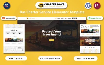 Charter Ways - Otobüs Kiralama Hizmeti Elementor Teması