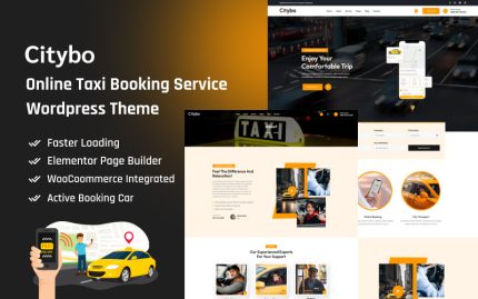 Citybo - Online Taksi Rezervasyon Hizmeti Wordpress Teması