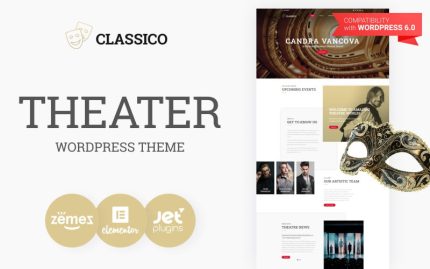 Classico - Mobil Uyumlu Tiyatro WordPress Teması