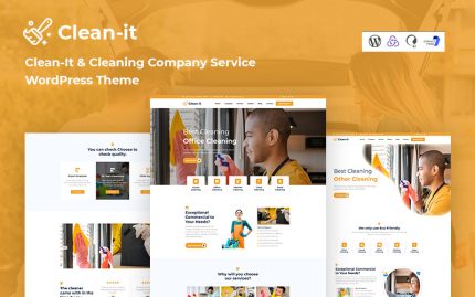 Cleanit Temizlik Şirketi Hizmeti Mobil Uyumlu WordPress Teması