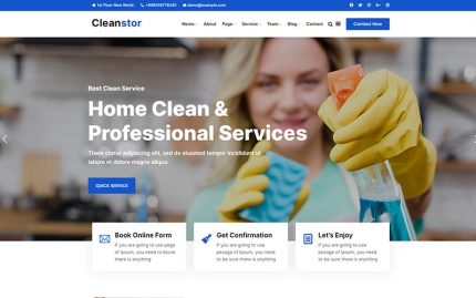 Cleanstor - Mobil Uyumlu Temizlik Şirketi WordPress Teması