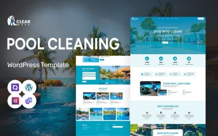 Clear Wave - Havuz Temizliği, Bakımı ve Kurulumu WordPress Elementor Teması