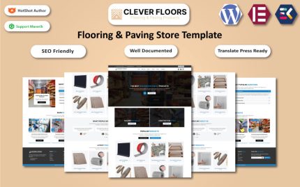 Clever Floors - Döşeme ve Kaplama E-Ticaret Modern Elementor WooCommerce Teması