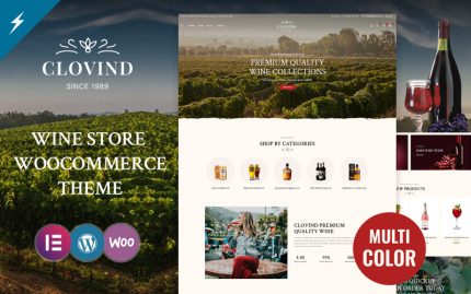 Clovind - Şarap, İçki Mağazası ve Bağ E-Ticaret Teması