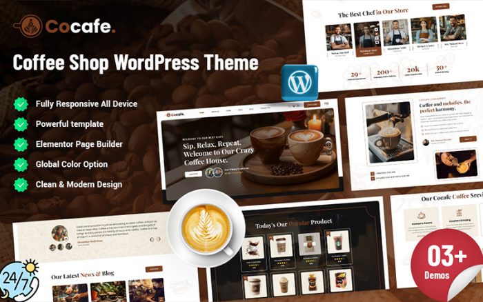 Cocafa - Kahve Dükkanı WordPress Teması