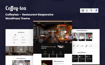 Coffeytea - Restoran Mobil Uyumlu WordPress Teması