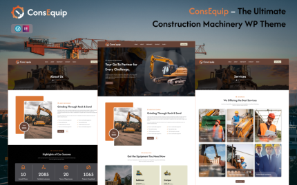 ConsEquip – İnşaat ve Ağır Ekipman WordPress Teması
