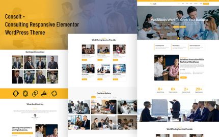 Consolt - Danışmanlık ve Hizmet Sağlayıcı Şirket Mobil Uyumlu Elementor WordPress Teması
