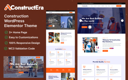 ConstructEra – İnşaat WordPress Elementor Teması