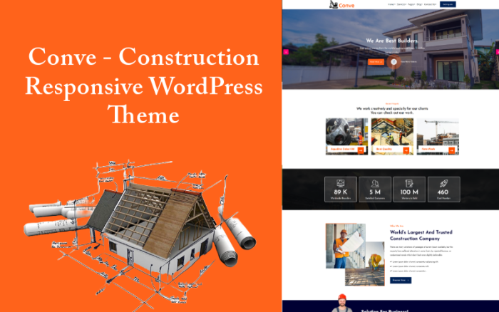 Conve - İnşaat Mobil Uyumlu WordPress Teması