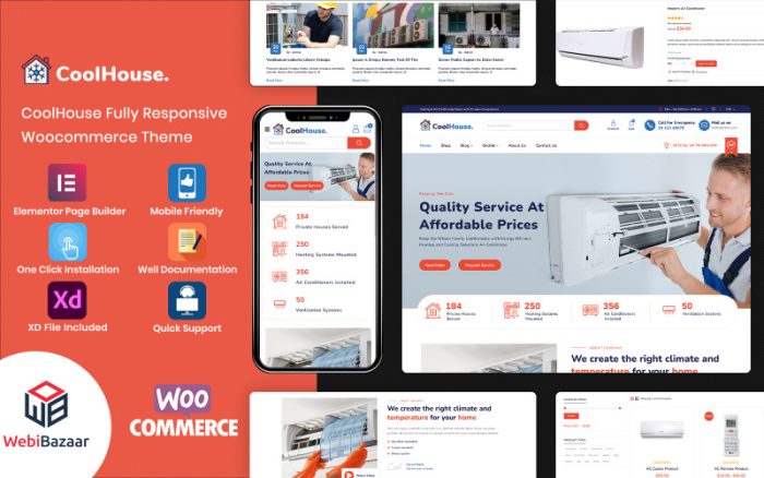 Coolhouse - Klima E-Ticaret Modern WordPress Teması