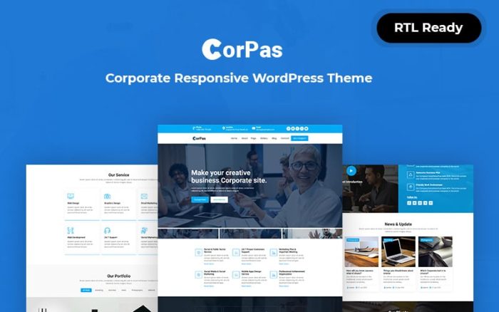 Corpas - Kurumsal Mobil Uyumlu WordPress Teması