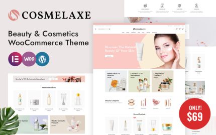 Cosmelaxe - Modern Güzellik ve Kozmetik WooCommerce Teması
