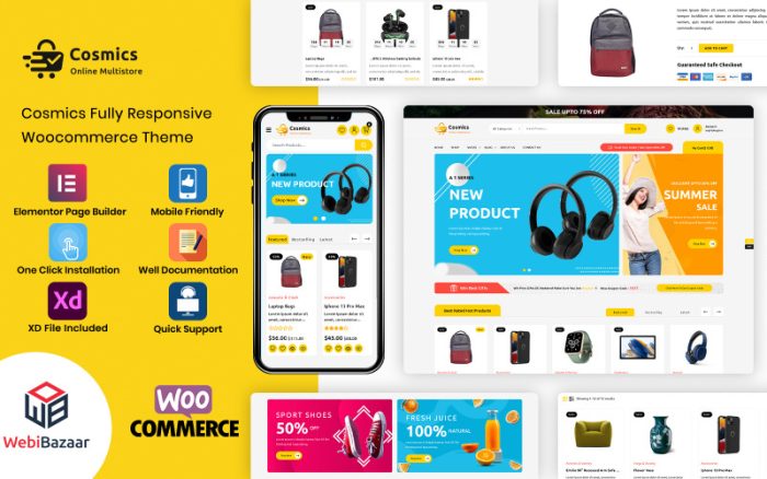 Cosmics - Çok Amaçlı Premium Elektronik WooCommerce Teması