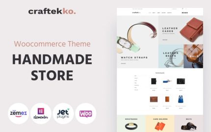 Craftekko - El Yapımı E-Ticaret Teması Elementor WooCommerce
