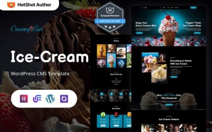 Creamy Bar - Dondurma WordPress Elementor Teması
