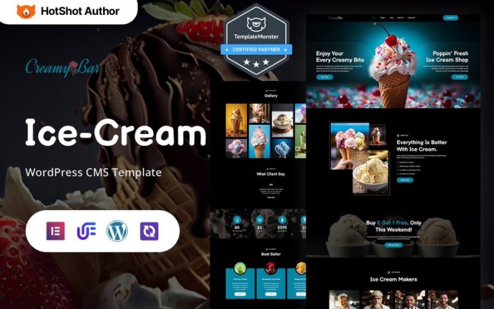 Creamy Bar - Dondurma WordPress Elementor Teması
