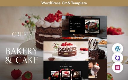 Creks - Cake And Bakery Çok Amaçlı Mobil Uyumlu WordPress Teması