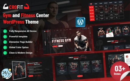 Crofit- Spor Salonu ve Fitness Merkezi WordPress Teması