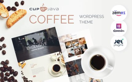 Cup o 'Java - Mobil Uyumlu Kahve Dükkanı WordPress Teması