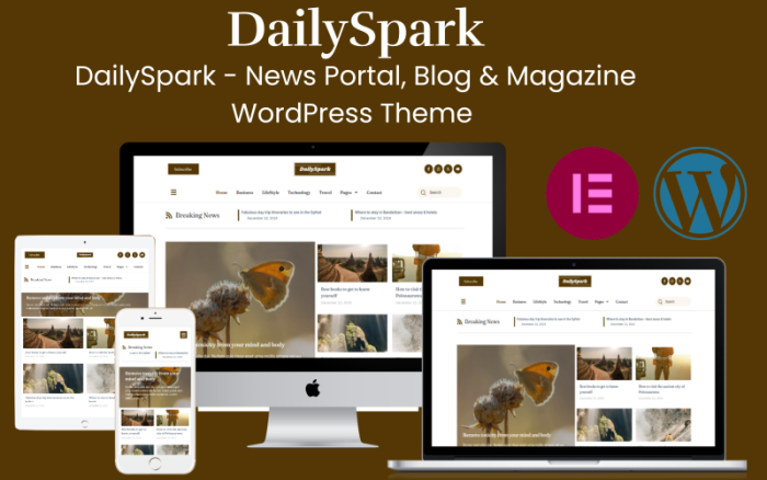DailySpark - Haber Portalı, Blog ve Dergi WordPress Teması