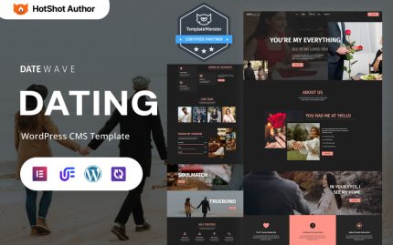 Date Wave - Arkadaşlık Platformu ve Eşleştirme WordPress Elementor Teması