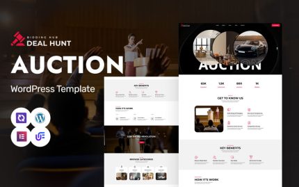 Deal Hunt - Müzayede, Pazar Yeri ve Antika Satışları WordPress Elementor Teması