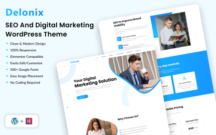 Delonix - Modern SEO ve Dijital Pazarlama WordPress Teması