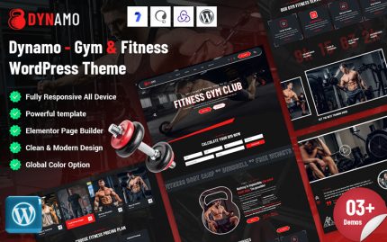 Denamo - Spor Salonu ve Fitness WordPress Teması