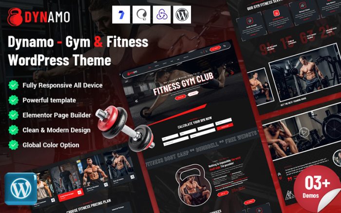 Denamo - Spor Salonu ve Fitness WordPress Teması