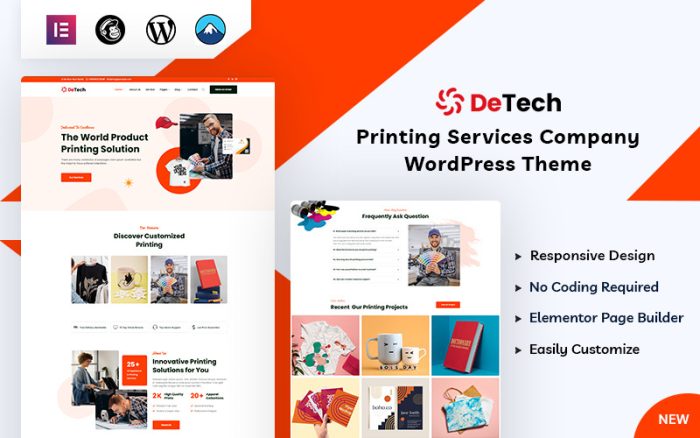 Detech - Baskı WordPress Teması