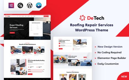 Detech - Çatı Onarım Hizmetleri WordPress Teması