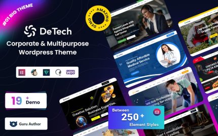 Detech - Kurumsal ve Çok Amaçlı Mobil Uyumlu WordPress Teması