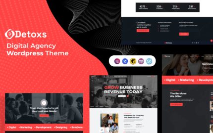 Detoxs - Yaratıcı Dijital Ajans Teması Wordpress Teması